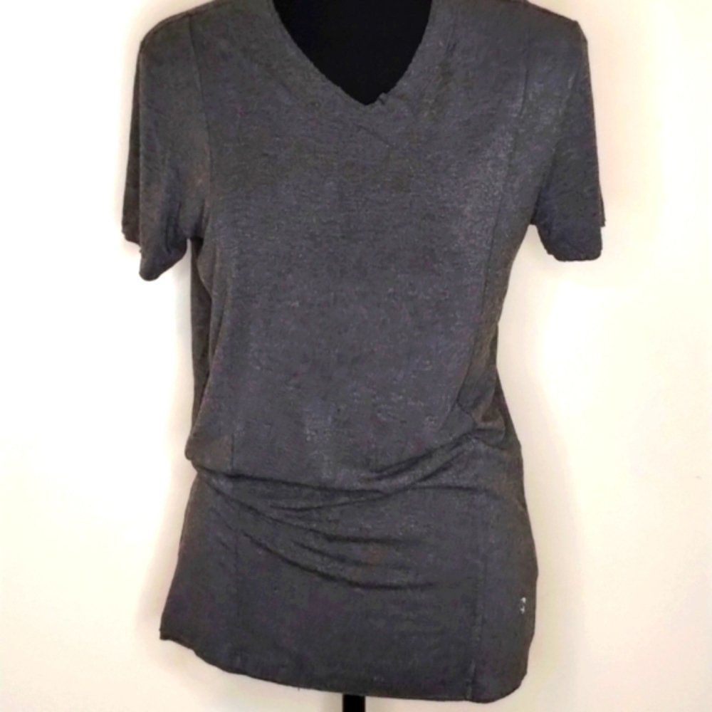 Paolo Pecora viscose short sleeve gray T shirt Sz M (no size label) Unisex